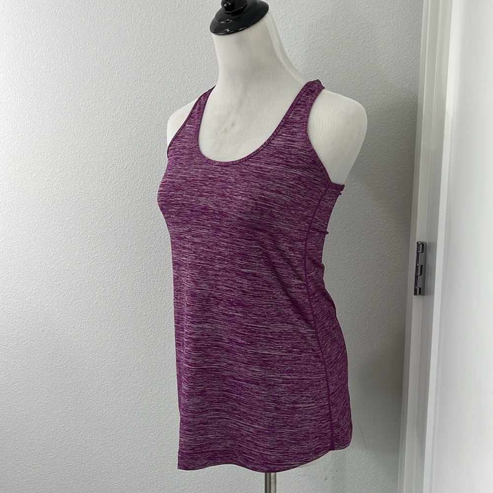Lululemon Small Heathered Purple Racerback Athletic Tank Top - Picture 3 of 8